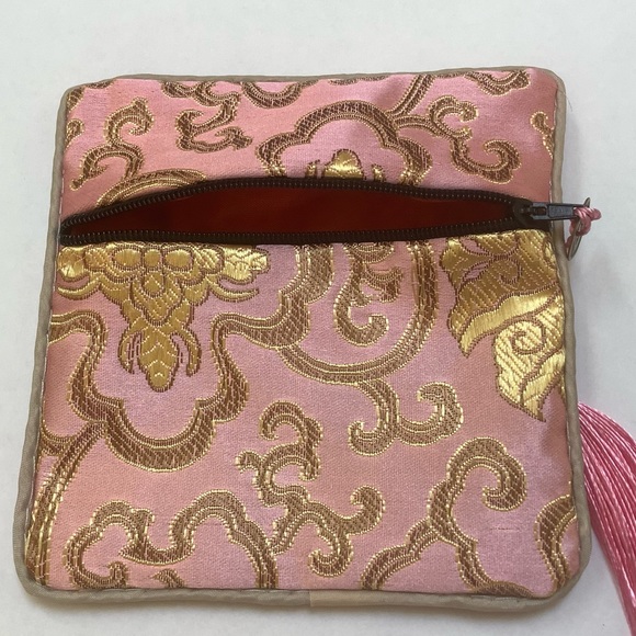 Pink Zipper Jewelry Pouch/Coin Purse - Picture 4 of 9